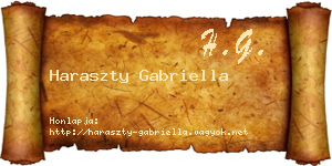 Haraszty Gabriella névjegykártya